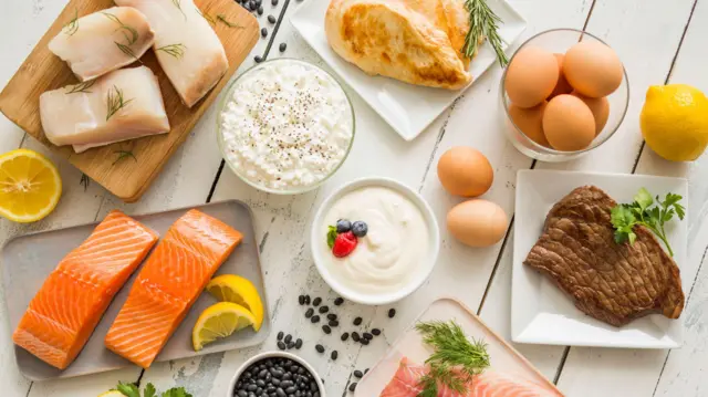 Makanan dari protein hewani.