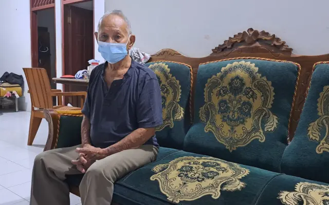 Djayusman, penyintas tragedi 1965 di Yogyakarta, pada 12 Februari 2025.