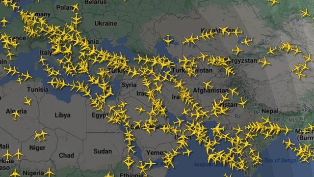 پروازها بر فراز ایران