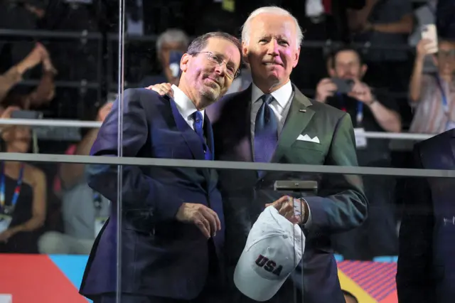 الرئيس الأمريكي، جو بايدن، والرئيس الإسرائيلي، إسحاق هرتسوغ