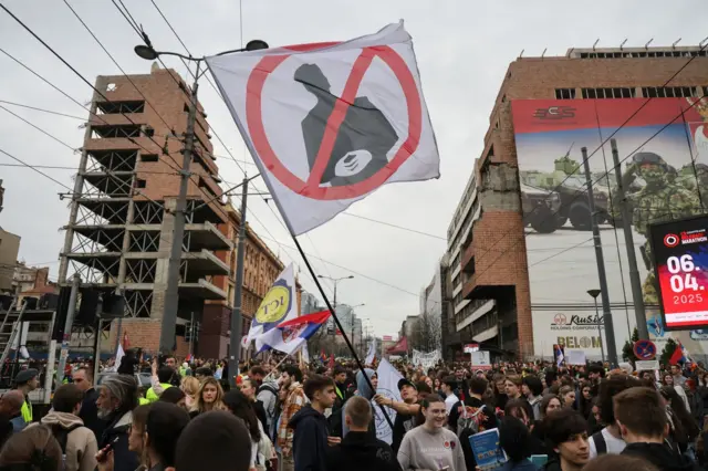 Protest ispred zgrade Generalštaba