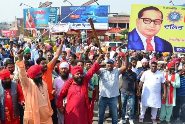 ਅੰਮ੍ਰਿਤਸਰ ਵਿੱਚ ਦਲਿਤ ਭਾਈਚਾਰੇ ਵੱਲੋਂ 2018 ਵਿੱਚ ਮੁਜ਼ਾਹਰਾ