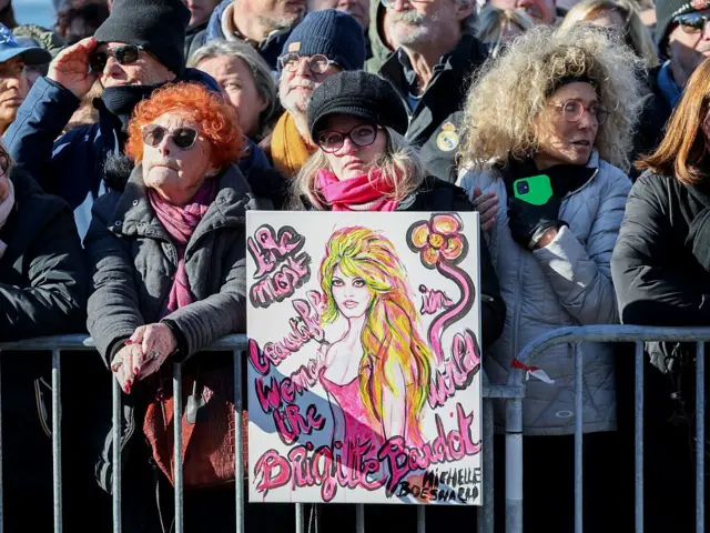 Фанаты с рисунком, изображающим Бардо в юности