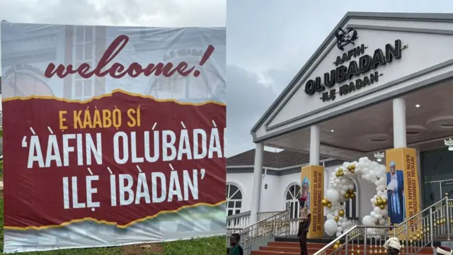 Díẹ̀ lára àwọn àwòrán bí ayẹyẹ ṣíṣí ààfin tuntun ní ìlú Ibadan ṣe ń lọ nìyí.