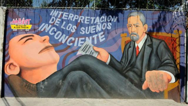 Mural sobre Freud na Cidade do México
