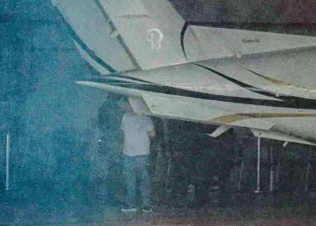 Banqueiro Daniel Vorcaro, dono do Banco Master chegando ao hangar da polícia federal vindo da penitenciária 2 de Potim, no interior de São Paulo para penitenciária federal de Brasília.