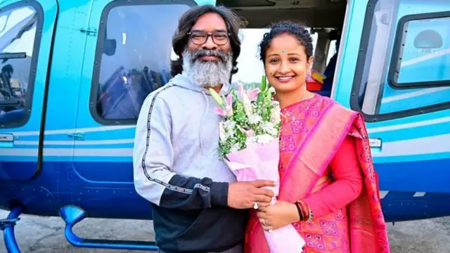 हेमंत सोरेन और कल्पना सोरेन.