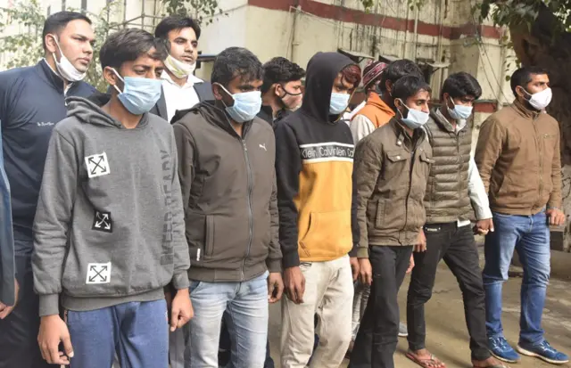 দিল্লি পুলিশের হাতে ধৃত ভরতপুর গ্যাঙের কয়েকজন সদস্য