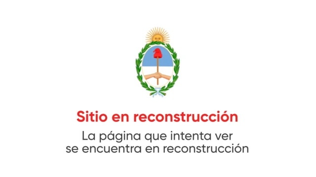 Así se ve ahora el sitio de la TV Pública. Cartel de “sitio en reconstrucción”