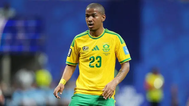 South Africa player stand in jersey number 23