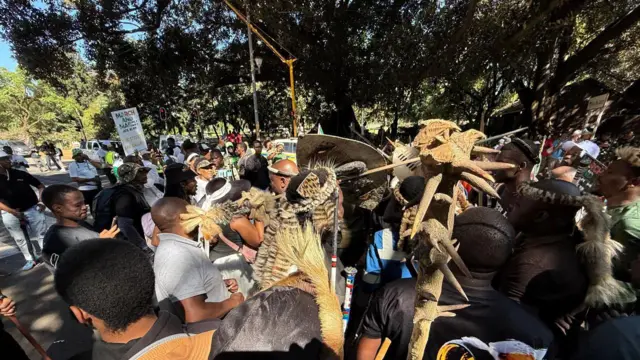 Dozens of Pipo Gada protest in Pretoria, calling for migrants to be deported from South Africa - 28 April 2026