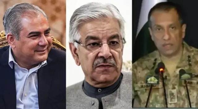 Mohsin Naqvi, Khawaja Asif and DG ISPR