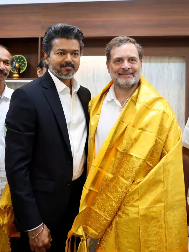ராகுல் காந்தியுடன் விஜய் 