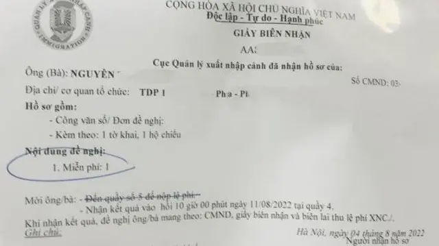 Biên lai VN