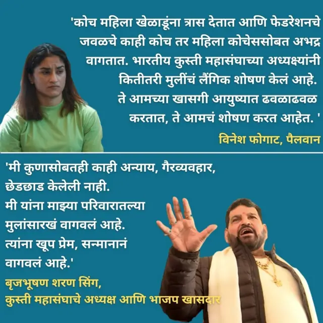 कुस्तीपटू, जंतरमंतर, ब्रृजभूषण सिंह