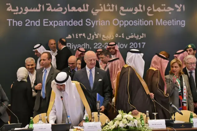 اجتماع المعارضة السورية في الرياض، في 22 نوفمبر/تشرين الثاني 2017.