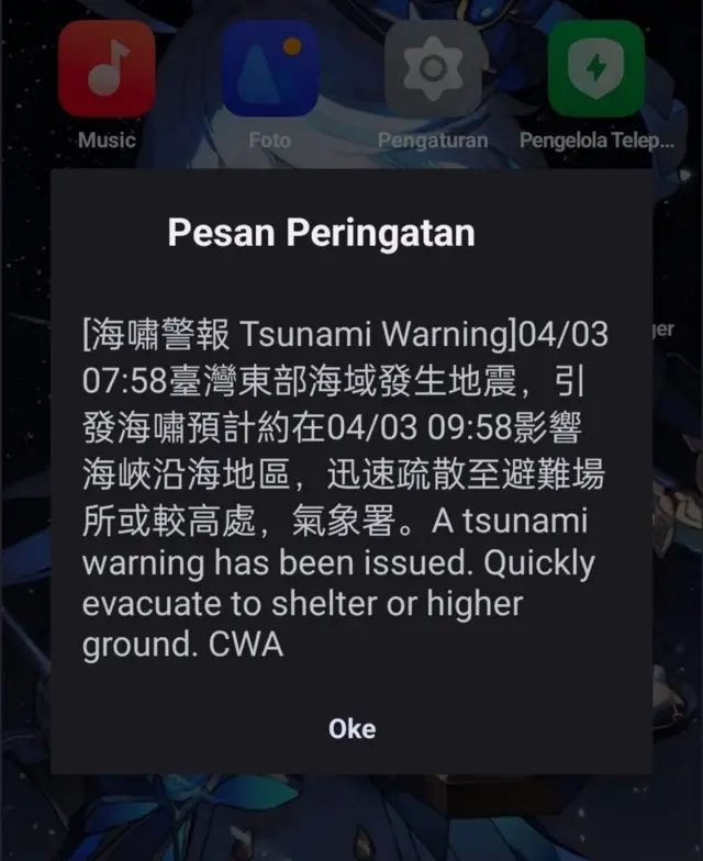 Sistem peringatan dini Taiwan