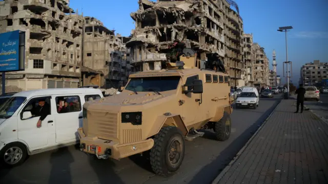 Броневик на улице Хомса