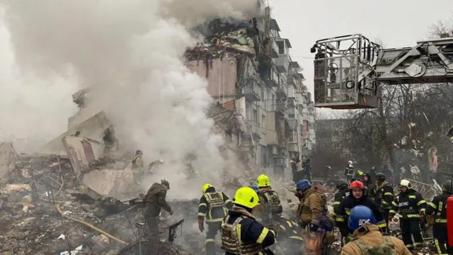 Разрушенное здание в Полтаве