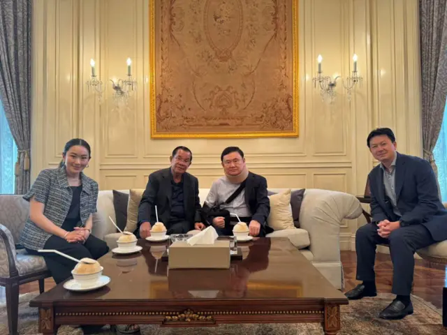 Ông Hunsen thăm ông Thaksin tại dinh thự Ban Chan Song La, tại Bangkok vào tháng 2/2024 để tăng cường 'tình anh em' 32 năm giữa hai người