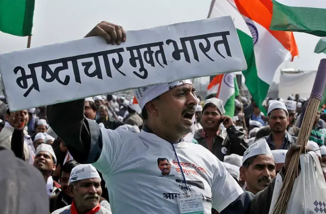 आम आदमी पार्टी के समर्थक 