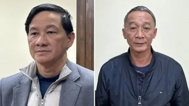 Ông Trần Đức Quận (trái), và ông Trần Văn Hiệp đã bị khởi tố liên quan vụ án Đại Ninh