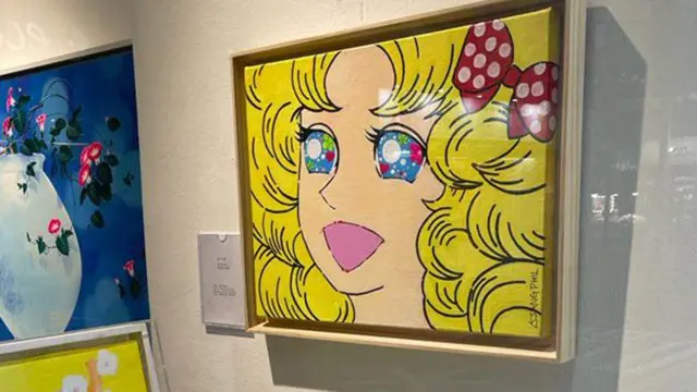 Lukisan karakter anime Candy Candy digantung di pameran seni Seoul