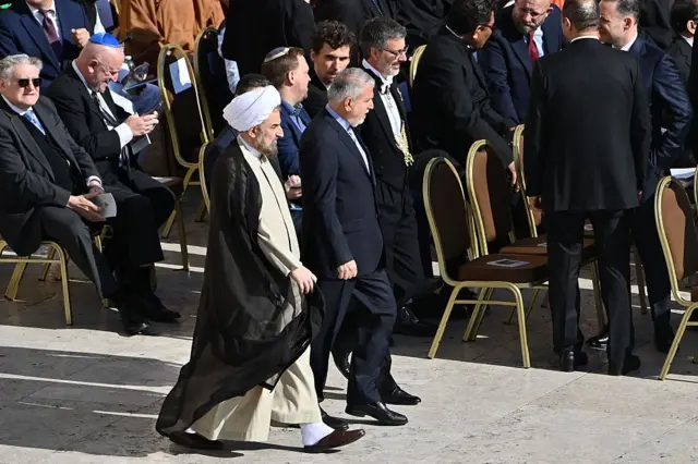 محمد حسین مختاری، سفیر ایران در واتیکان و رضا صالحی امیری، وزیر میراث فرهنگی و گردشگری ایران 