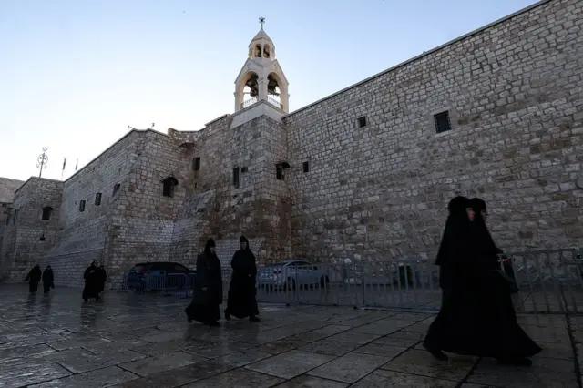 Wannan ce cocin da ake kira Church of Nativity da ke Bethlehem a yankin Yamma da Kogin Jordan a Falasɗinu.