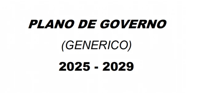 Capa de plano de governo de candidato a prefeito