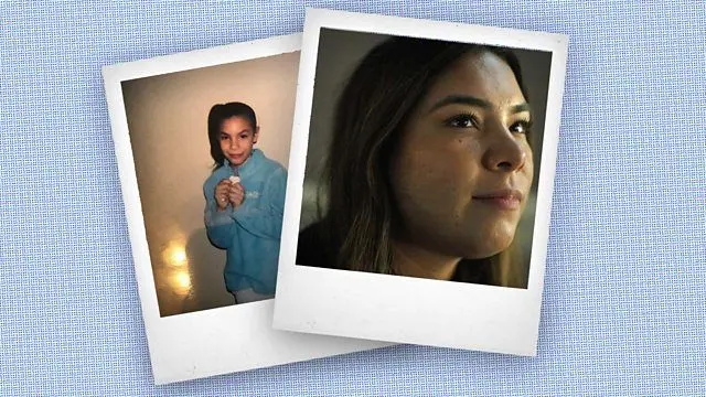 Delimar aos seis anos em 2004 (esq) e em foto de 2024