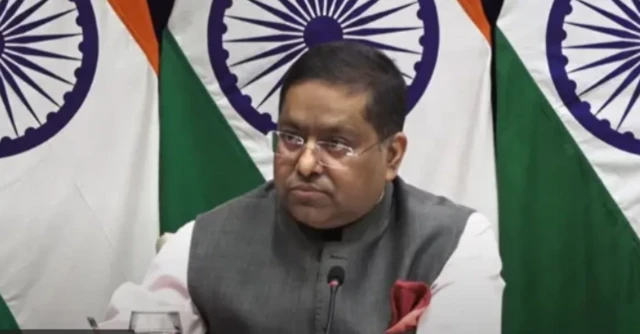 ਭਾਰਤੀ ਵਿਦੇਸ਼ ਮੰਤਰਾਲੇ ਦੇ ਬੁਲਾਰੇ ਰਣਧੀਰ ਜੈਸਵਾਲ 