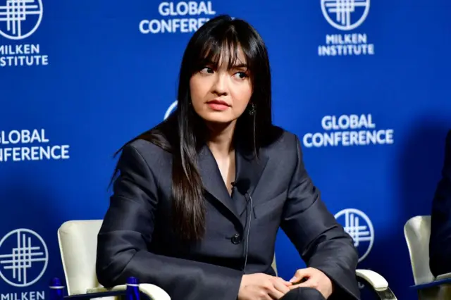 Aktris Raline Shah menghadiri Konferensi Global Milken Institute 2023 di Beverly Hills, California, AS, pada 2023. 