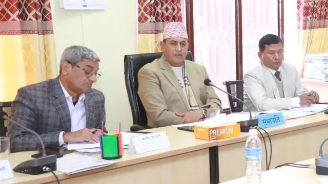 राज्य व्यवस्था तथा सुशासन समितिमा गृहमन्त्री रमेश लेखक 