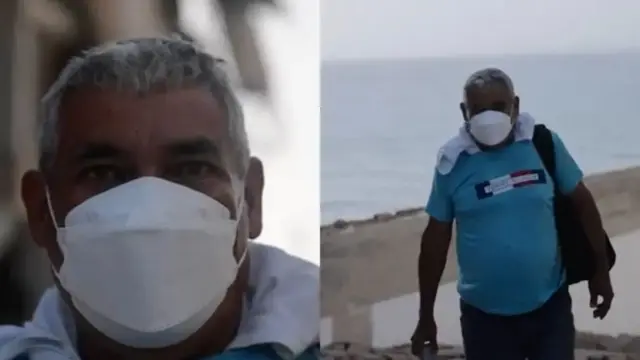 Jesús Suárez wuxuu ku sugayaa meel u dhow dhismaha uu aaminsan yahay in wiilkiisa uu ku jiro