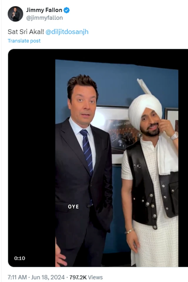  ਦਿਲਜੀਤ ਦੋਸਾਂਝ ਜਿੰਮੀ ਫੈਲਨ