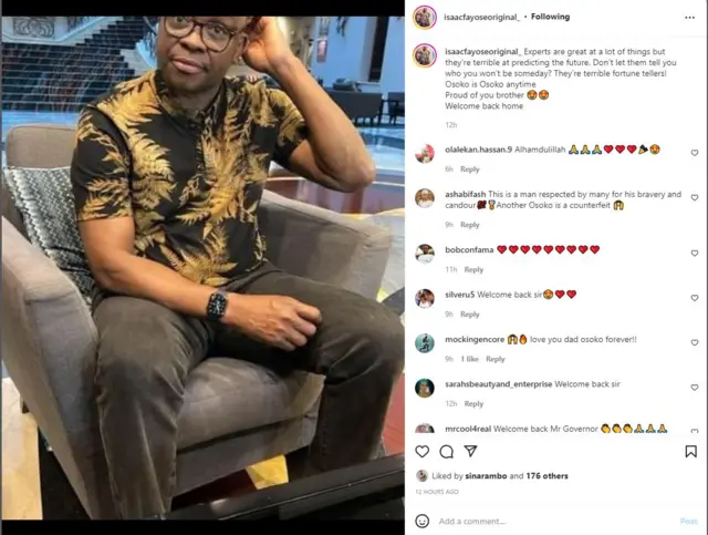 Ọrọ ti Isaac Fayose sọ nipa ipadabọ ẹgbọn rẹ