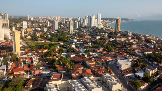 Vista aérea da cidade de Natal, no Rio Grande do Norte. 10 de setembro de 2021.