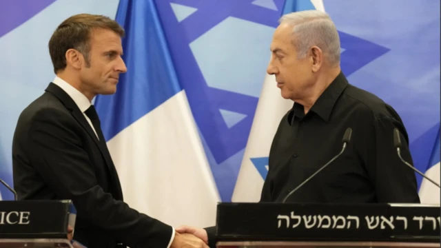 ફ્રાંસના રાષ્ટ્રપતિ મેક્રોન અને ઇઝરાયલના વડા પ્રધાન નેતન્યાહૂ