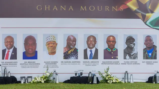 portraits of the eight government officials who died