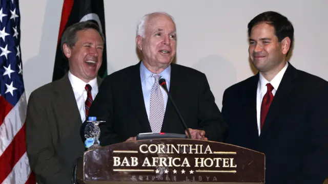 ማርኮ ሩቢዮ እና ሟቹ ፖለቲከኛ ጆን ማኬይን 