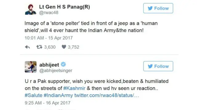 एच एस पनाग का ट्वीट और उस पर अभिजीत का जवाब