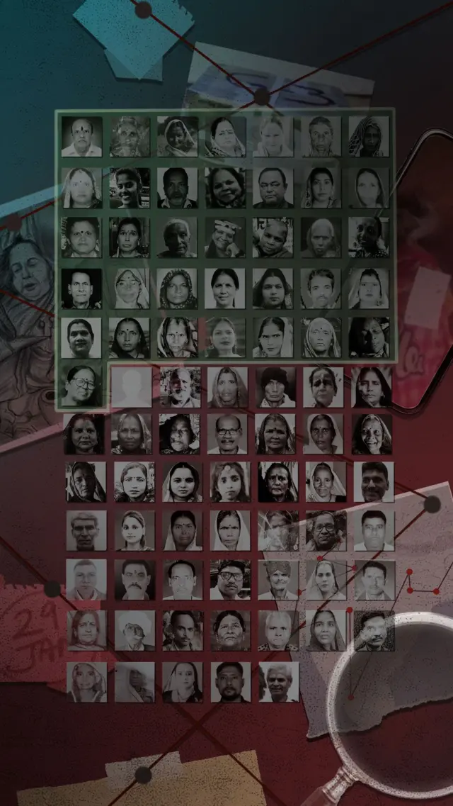 उन 82 लोगों की तस्वीरें, जिनके कुंभ भगदड़ में मारे जाने की तस्दीक बीबीसी पड़ताल में की गई है.