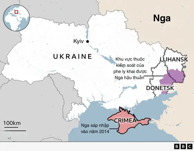 Ukraine sau năm 2014 và trước khi Nga tiến hành xâm lược toàn diện năm 2022