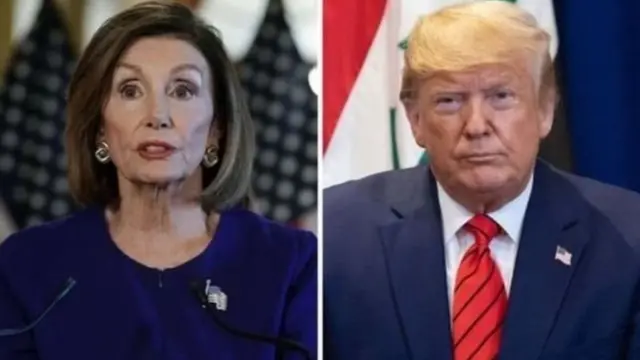 நான்சி பெலோசி மற்றும் அதிபர் டொனால்ட் டிரம்ப்