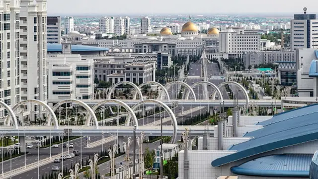 Uma vista aéreaestrela bet 2024Ashgabat no Turcomenistão