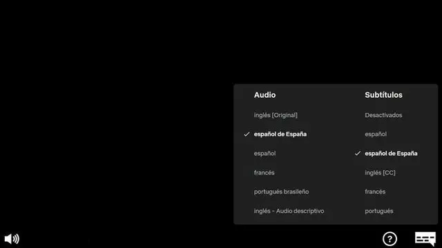 Captura de pantalla de Netflix