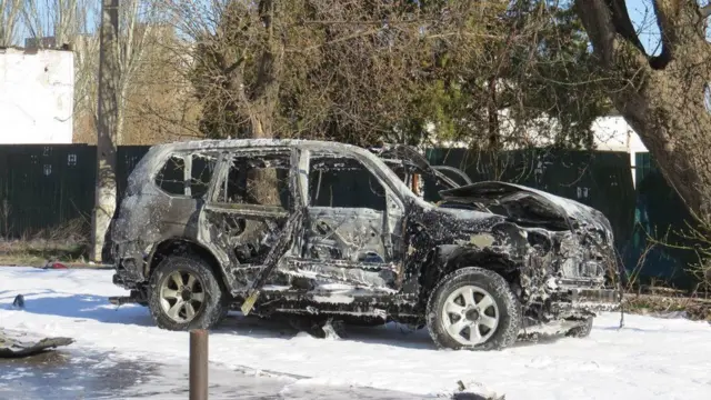 Джип Александра Хараберюша взорвали в Мариуполе