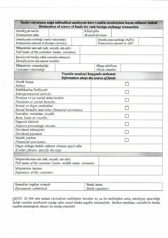 500 dollar valyutadəyişmə məntəqəsi