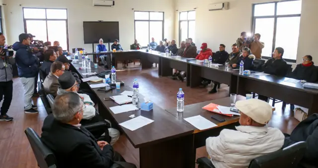 कार्य सम्पादन समितिको बैठकमा उपस्थित नेपाली कांग्रेसका नेताहरू